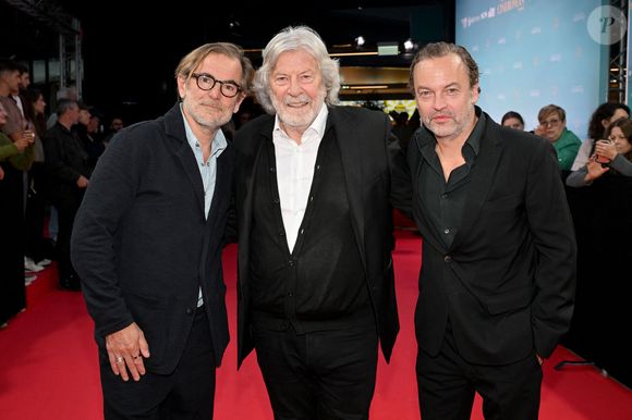 Matthieu Delaporte, Daniel Benoin, le co-organisateur du Festival, et Patrick Mille durant le soirée de clôture du festival Cinéroman au Pathé gare du Sud, à Nice le 4 octobre 2025. © Bebert-Jacovides/Bestimage