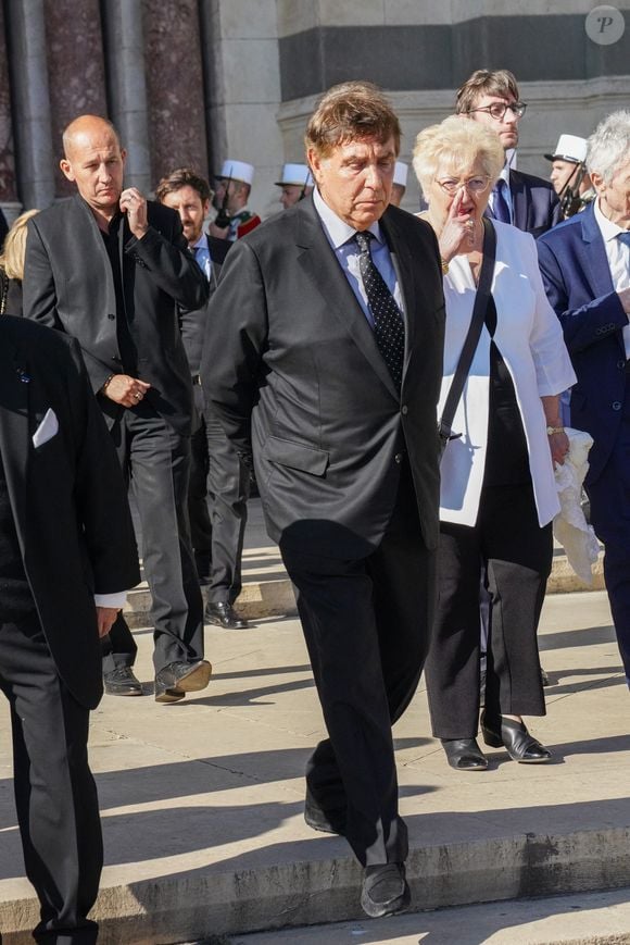 Jean-Pierre Foucault - Obsèques de l'ancien maire de Marseille Jean-Claude Gaudin à la cathédrale Sainte-Marie major de Marseille, France, le 23 mai 2024. © Jean-René Santini/Bestimage