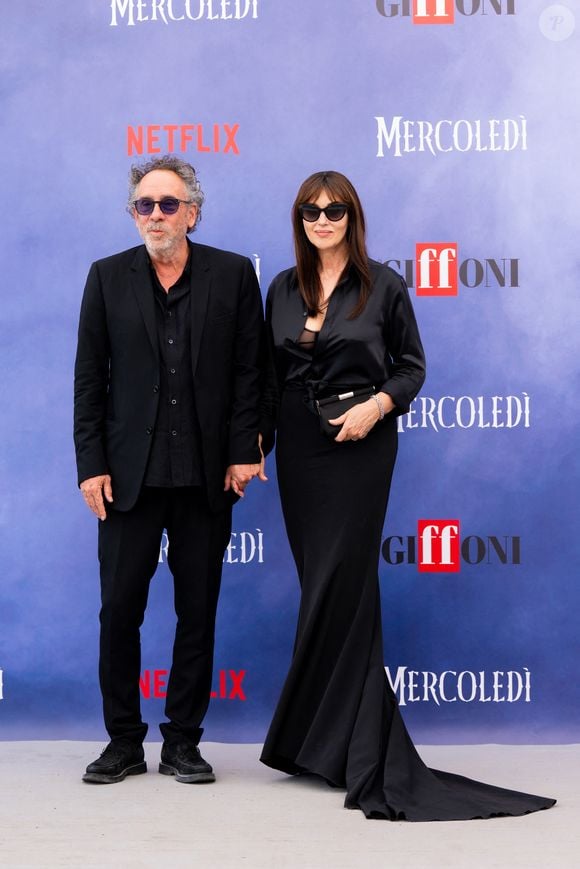 Monica Bellucci et son compagnon Tim Burton lors du 55ème édition du Giffoni Film Festival, le 25 juillet 2025 @SGP / BESTIMAGE