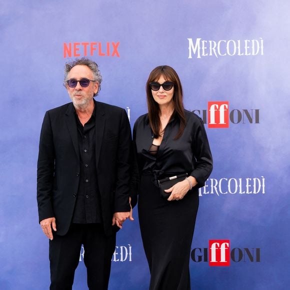 Monica Bellucci et son compagnon Tim Burton lors du 55ème édition du Giffoni Film Festival, le 25 juillet 2025 @SGP / BESTIMAGE