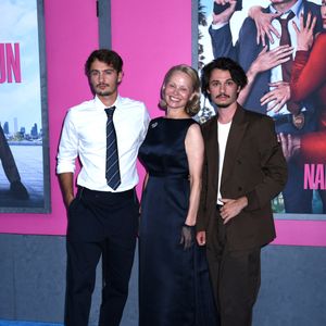 July 28, 2025, New York, Ny, United States: Brandon Thomas Lee, Pamela Anderson, and Dylan Jagger Lee attend the US Premiere of 'The Naked Gun' at SVA Theater in New York. July 28, 2025. (Credit Image: © Photo Image Press via ZUMA Press Wire)