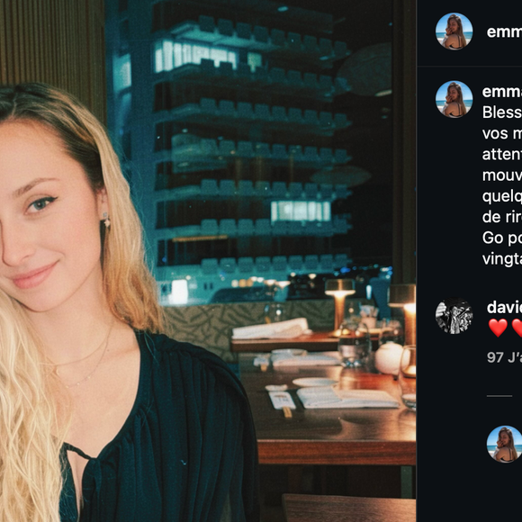 La comédienne évoque "plein de hauts et quelques bas", mais surtout beaucoup de bonheur.

Capture Instagram - Emma Smet