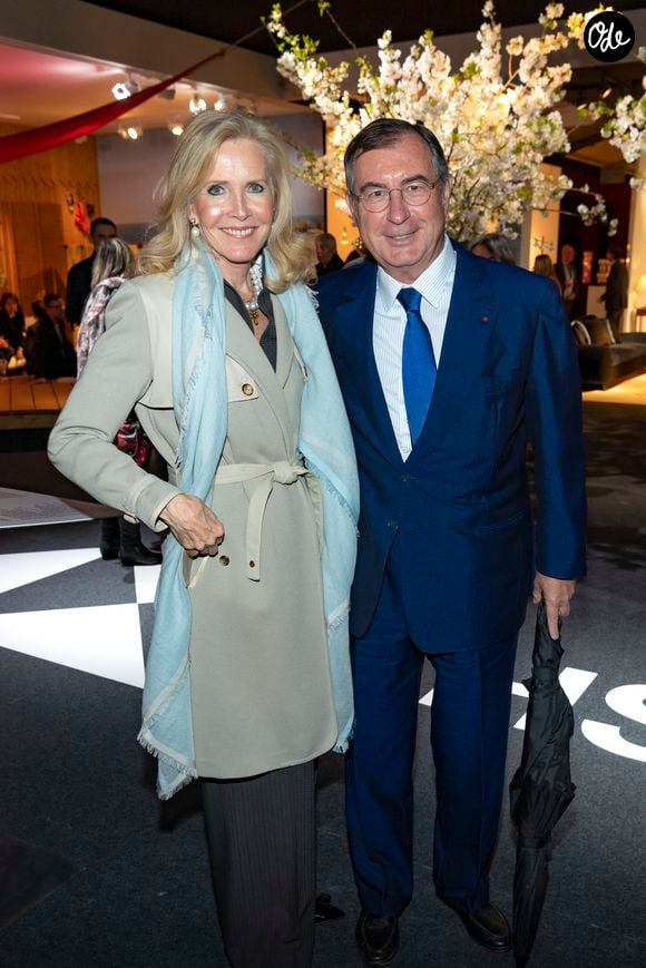 Exclusif - Mr et Mme Martin Bouygues lors de la soirée HSBC au salon PAD (Paris Art Design) à Paris le 2 avril 2019.
 
© Julio Piatti / Bestimage