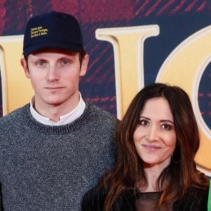 Fabienne Carat et son compagnon Léo Deux - Avant-première du film "God save the Tuche" au cinéma Pathé Palace à Paris le 4 février 2025. © Christophe Clovis/Bestimage