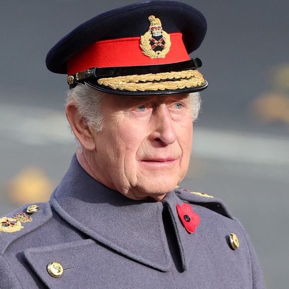 Le roi Charles III d'Angleterre - Cérémonie du dimanche du Souvenir au Cénotaphe à Londres, le 9 novembre 2025. Photo par Julien Burton / Bestimage