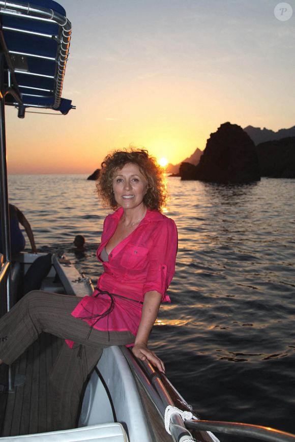 Mireille Dumas, à Porto, en Corse, en 2007. Photo by Max Colin/ABACAPRESS.COM