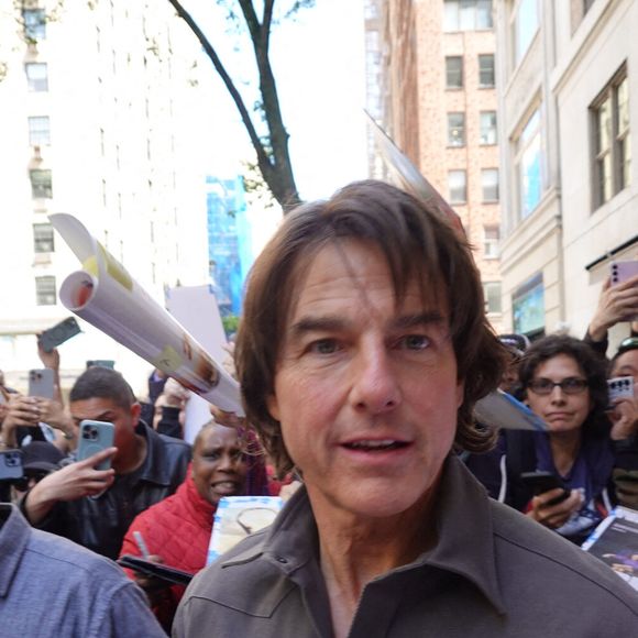 Tom Cruise est tout sourire alors qu'il se rend au Tonight Show Starring Jimmy Fallon, avant de quitter New York City, NY, USA le 19 mai 2025. Photo by Rick Davis/Splash News/ABACAPRESS.COM
