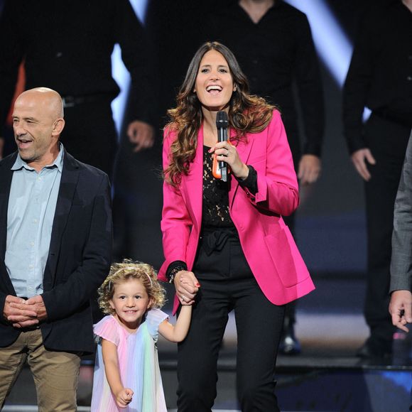 Exclusif - La femme de David Douillet Vanessa et leur fille Blanche - Surprises - Enregistrement de l'émission "La Chanson secrète 7 » à la Scène musicale à Paris, qui sera diffusée le 15 janvier 2021 sur TF1.
© Gaffiot-Moreau / Bestimage