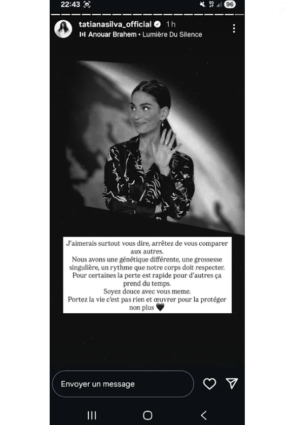 Tatiana Silva s'exprime sur sa perte de poids après sa grossesse.