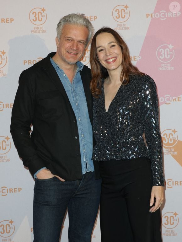 Valéry Schatz et Olivia Gotanegre - 30ème édition du prix du producteur français de télévision au Trianon à Paris le 16 décembre 2024. © Coadic Guirec/Bestimage