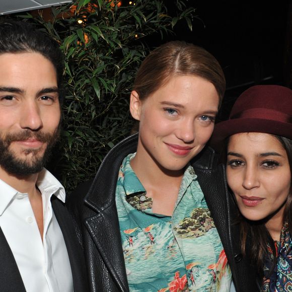 Lea Seydoux, Tahar Rahim et Leila Bekhti - Soiree du film " Grand Central " sur la plage Magnum lors du 66eme festival de Cannes le 18 mai 2013.  (VEEREN / BESTIMAGE).