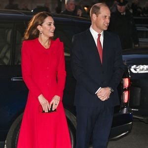 Le prince William et Catherine (Kate) Middleton assistent au service de chant communautaire Together At Christmas à l'abbaye de Westminster, à Londrtes, Royaume Uni, le 8 décembre 2021.
©Backgrid UK/ Bestimage