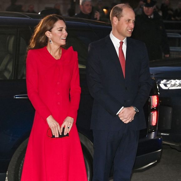 Le prince William et Catherine (Kate) Middleton assistent au service de chant communautaire Together At Christmas à l'abbaye de Westminster, à Londrtes, Royaume Uni, le 8 décembre 2021.
©Backgrid UK/ Bestimage