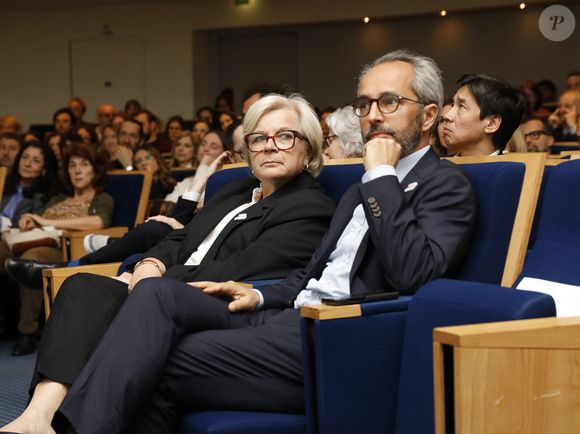 Exclusif - Catherine Vautrin, David Larramendy - Avant-première su documentaire "Santé mentale, briser le tabou" dans l'Amphithéâtre Laroque au Ministère du Travail, de la Santé et des Solidarités à Paris le 15 avril 2025. © Marc Ausset-Lacroix/Bestimage