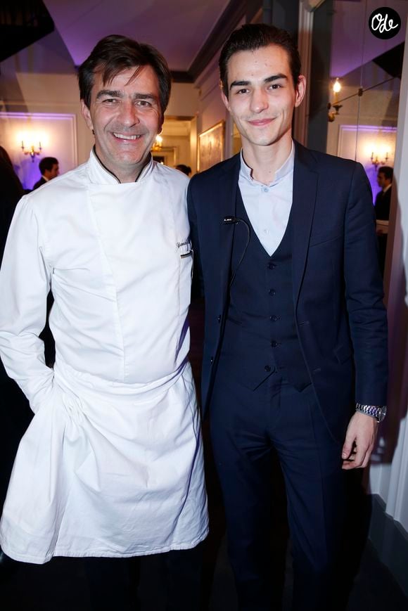 Le chef cuisinier du Pavillon Ledoyen Yannick Alléno et son fils Thomas Alléno. © Olivier Borde/Bestimage