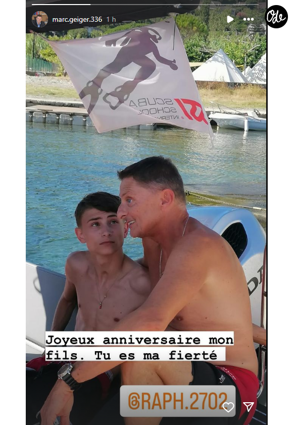 Marc Geiger (Ca commence aujourd'hui) fête l'anniversaire de son fils Raphaël. Instagram