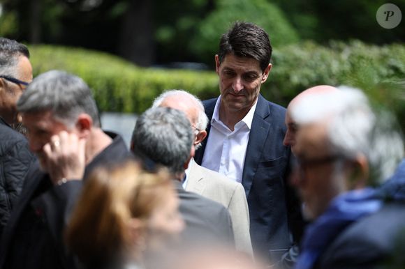 Alexandre Boyon assistant à la cérémonie d'enterrement de Daniel Bilalian à l'église Saint-Pierre de Neuilly-sur-Seine, près de Paris, France, le 22 mai 2025. Le journaliste, présentateur et animateur de télévision français Daniel Bilalian est décédé le 14 mai 2025 à l'âge de 78 ans. Photo par Raphael Lafargue/ABACAPRESS.COM