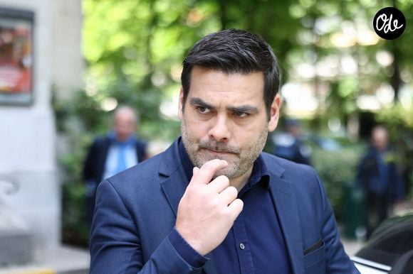 Matthieu Lartot lors de la cérémonie funéraire de Daniel Bilalian à l'église Saint-Pierre de Neuilly-sur-Seine, près de Paris, en France, le 22 mai 2025. Le journaliste, présentateur de journal télévisé et animateur de télévision français Daniel Bilalian est décédé le 14 mai 2025 à l'âge de 78 ans. Photo de Raphaël Lafargue/ABACAPRESS.COM