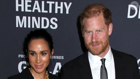 Meghan Markle, duchesse de Sussex et le prince Harry, duc de Sussex assistent au gala de la Journée mondiale de la santé mentale de Project Healthy Minds qui se tient aux Spring Studios à New York City, NY. Steven Bergman/AFF/ABACAPRESS.COM