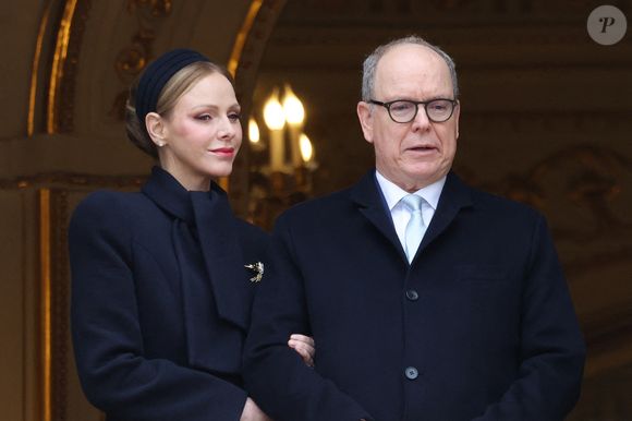 La Princesse Charlène de Monaco et le Prince Albert II de Monaco à la Sainte Dévote à Monaco, le 27 janvier 2026. Photo par Jean-Charles Vinaj/ABACAPRESS.COM