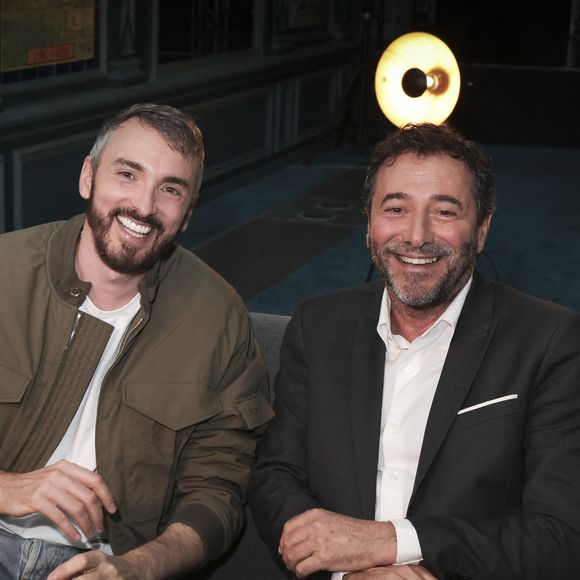 Christophe Willem, Bernard Montiel - Enregistrement de l'émission "OlympiaScope", présentée par B.Montiel et diffusée le 30 mai sur Olympia TV, avant le concert de Christophe Willem à l'Olympia, une chaîne du groupe Canal+ et en replay sur myCANAL. Le 29 mai2024 
© Jack Tribeca / Bestimage