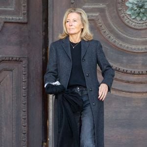 Claire Chazal - Obsèques de Nathalie Baye en l'église Saint-Sulpice à Paris. Clement Prioli / Bestimage