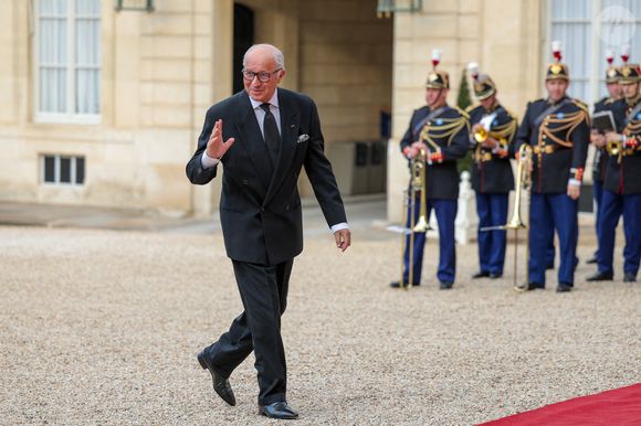 Laurent Fabius - Arrivée des invités au dîner d'Etat en l'honneur du président chinois Xi Jinping et de sa femme la Première Dame Peng Liyuan au palais présidentiel de l'Elysée à Paris, France, le 6 mai 2024. © Cyril Moreau/Bestimage