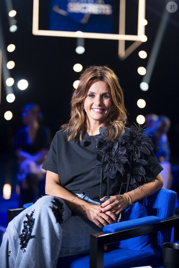 Exclusif - Faustine Bollaert lors de l'enregistrement de l'émission "La Boîte à secrets", présentée par F.Bollaert et diffusée le 3 octobre 2025 sur France 3, dans les studios du Lendit à Saint-Denis, Seine Saint-Denis, France, le 9 septembre 2025. Pierre Perusseau/Bestimage