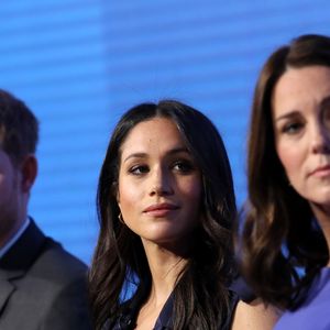 Le prince William, duc de Cambridge, Catherine (Kate) Middleton, duchesse de Cambridge (enceinte), le prince Harry et sa fiancée Meghan Markle assistent au premier forum annuel de la Royal Foundation qui se tient à Aviva le 28 février 2018 à Londres, en Angleterre. (Agence / Bestimage).