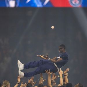 Ousmane Dembélé  - Célébration de la victoire du Paris Saint-Germain en finale de la ligue des champions au Parc des Princes à Paris le 1er juin 2025.

© Jeremy Melloul / Bestimage
