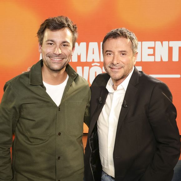 Bertrand Chameroy et Bernard Montiel sur plateau de l'émission "Animalement Vôtre" présentée par B.Montiel et diffusée le 25 janvier 2026 sur France 3, à Paris, France, le 3 décembre 2025. © Jack Tribeca/Bestimage