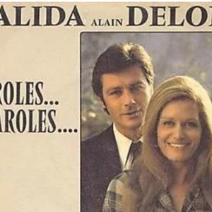 Dalida et Alain Delon pour le duo Paroles... Paroles