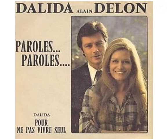 Dalida et Alain Delon pour le duo Paroles... Paroles