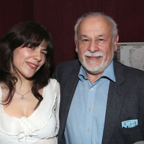 Exclusif - Francis Perrin et sa fille Jeanne Perrin (qui joue dans la pièce) - Cocktail à la suite de la générale de la pièce « L’argent de la vieille » au Théâtre Libre à Paris, France. Le 15 Février 2024.
© Bertrand Rindoff / Bestimage