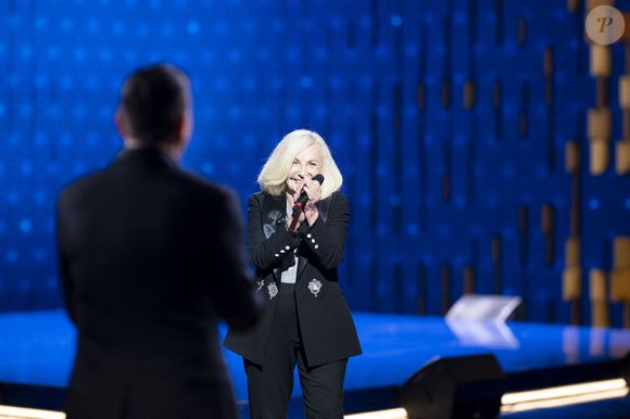 Exclusif - Michèle Torr pour les surprises lors de l'enregistrement de l'émission "La Boîte à secrets", présentée par F.Bollaert et diffusée le 3 octobre 2025 sur France 3, dans les studios du Lendit à Saint-Denis, Seine Saint-Denis, France, le 9 septembre 2025. Pierre Perusseau/Bestimage
