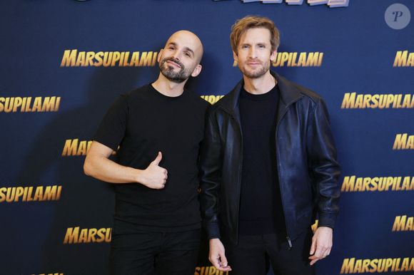 Pierre Lacheau et Philippe Lacheau assistent à la première du Marsupilami au Grand Rex à Paris, France, le 01 février 2026. Photo by Jerome Domine/ABACAPRESS.COM