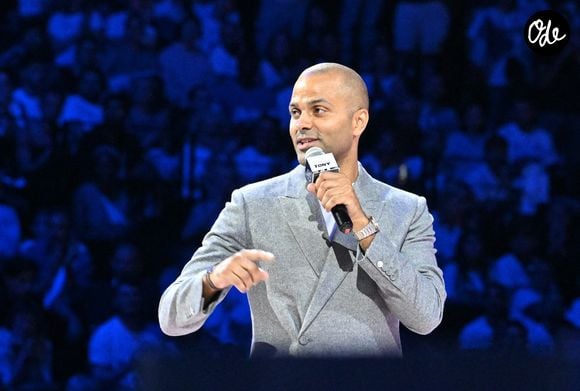 Tony Parker au match de préparation aux Jeux Olympiques Paris 2024 entre la France à la Serbie (67-79) à Decines-Charpieu, France, le 12 juillet 2024. © Frédéric Chambert/Panoramic/Bestimage