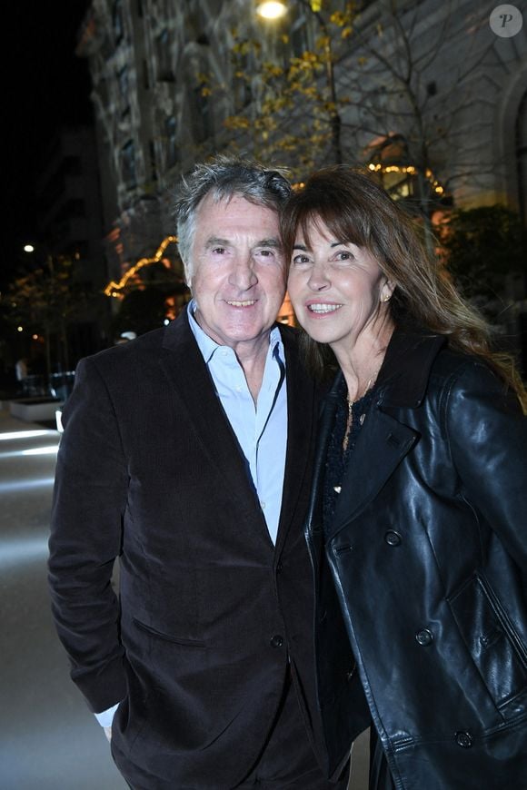 François Cluzet et sa femme Narjiss Slaoui-Falcoz - Soirée du 10ème anniversaire de l'hôtel Peninsula à Paris le 28 novembre 2024. © Rachid Bellak/Bestimage