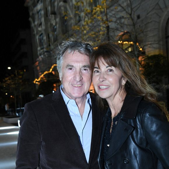 François Cluzet et sa femme Narjiss Slaoui-Falcoz - Soirée du 10ème anniversaire de l'hôtel Peninsula à Paris le 28 novembre 2024. © Rachid Bellak/Bestimage