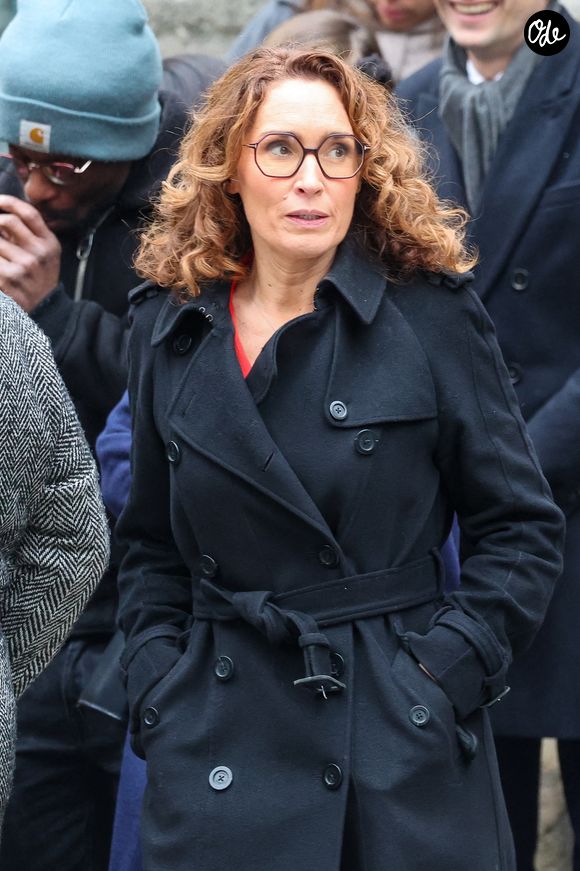 Marie-Sophie Lacarrau - Sortie des obsèques de Catherine Laborde en l’église Saint-Roch à Paris, le 6 février 2025. Décédée le 28 janvier 2025 à l'âge de 73 ans, l'ancienne présentatrice météo de TF1 (1988 - 2017) était atteinte de la maladie neurodégénérative à corps de Lewy. 
© Jacovides - Moreau / Bestimage