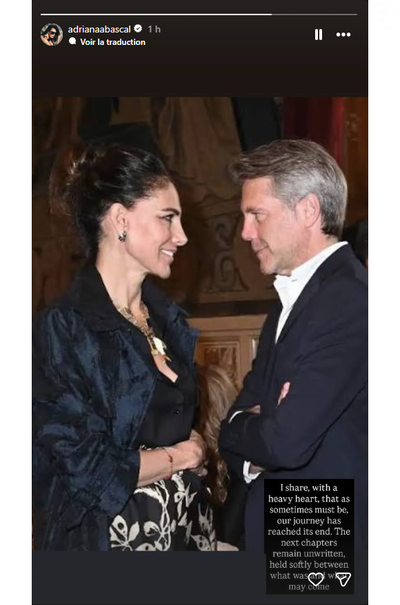 Adriana Abiscal annonce sa rupture avec Emmanuel-Philibert de Savoie sur Instagram.