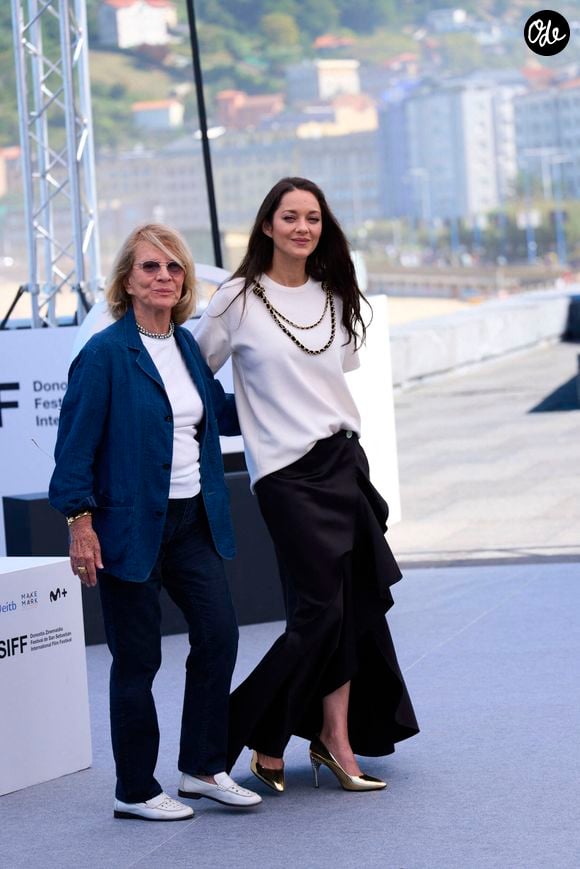 Nicole Garcia, Marion Cotillard - Photocall du film "7 h 40 ce matin-là" au 74ème Festival du Film de Saint-Sébastien (San Sebastian), le 24 septembre 2026. © Imago / PsnewZ / Bestimage