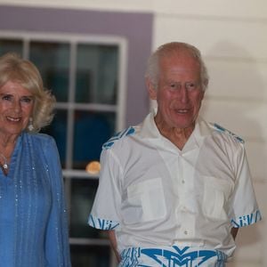 Le roi Charles III d'Angleterre et la reine consort Camilla Parker Bowles lors d'une réception au musée Robert Louis Stevenson dans les Iles Samoa, à l'occasion de leur visite en Australie. Le 25 octobre 2024
© Ian Vogler / MirrorPix / Bestimage