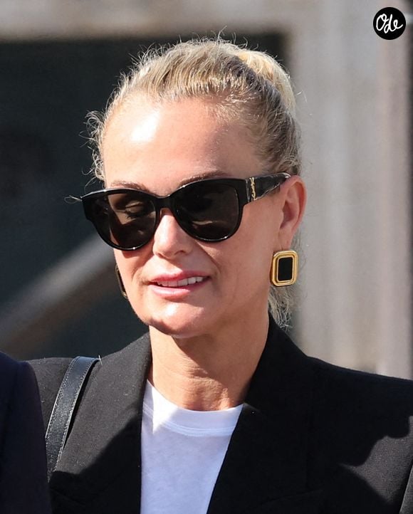 Laeticia Hallyday - Arrivées aux obsèques de Philippe Labro en l'église de Saint-Germain-des-Prés à Paris. © Dominique Jacovides - Christophe Clovis / Bestimage