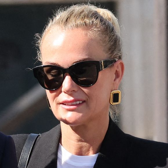 Laeticia Hallyday - Arrivées aux obsèques de Philippe Labro en l'église de Saint-Germain-des-Prés à Paris. © Dominique Jacovides - Christophe Clovis / Bestimage