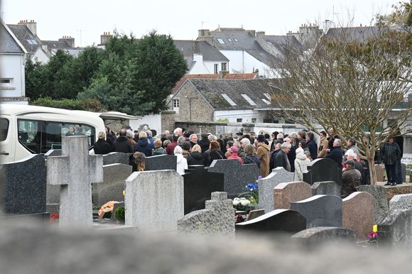 Obsèques de Tcheky Karyo (décédé le 31 octobre 2025 à l'âge de 72 ans) au cimetière de Concarneau dans la plus stricte intimité le 5 novembre 2025. © AGENCE / BESTIMAGE