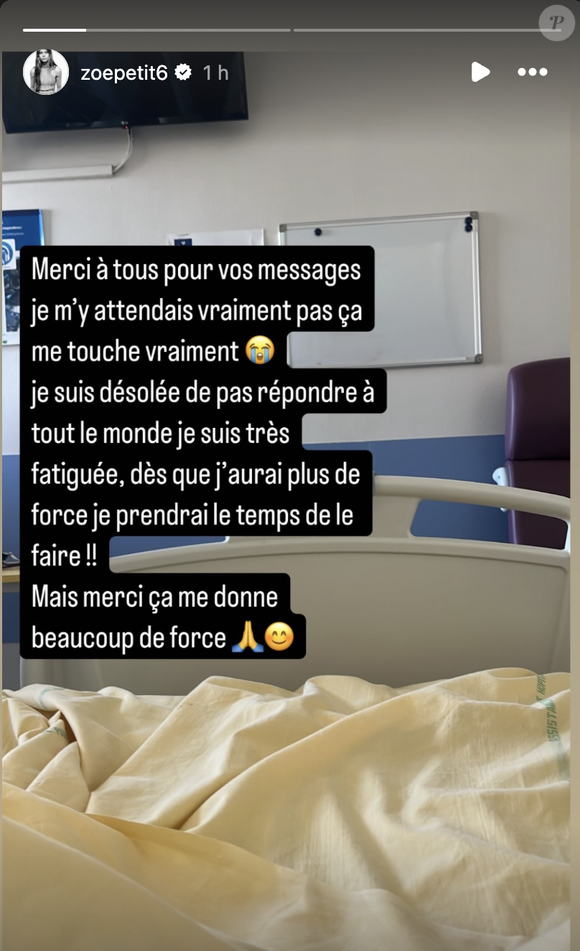 “Merci à tous pour vos messages, je m’y attendais pas, ça me touche vraiment”, écrit la fille d’Emmanuel Petit
