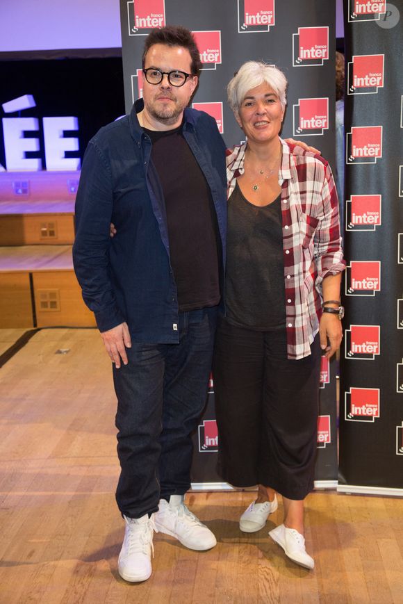 Nicolas Demorand, Fabienne Sintes pour France Inter lors de la présentation des programmes de Radio France pour 2016/17 à Paris, France le 30 août 2017. Photo par Nasser Berzane/ABACAPRESS.COM