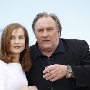 Gérard Depardieu et Isabelle Huppert lors du festival de Cannes. Le 22 mai 2015. ©Bestimage