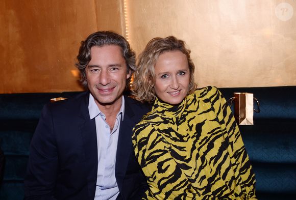 Exclusif - Laurent Solly et sa femme Caroline Roux lors de la soirée d'inauguration du club Manko à Paris, France, le 12 septembre 2019. © Rachid Bellak/Bestimage